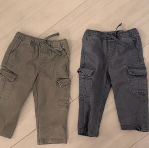 Toddler Boys Mint Cat & Jack Kids Cargo Pants - Olive and Navy Boys 18m